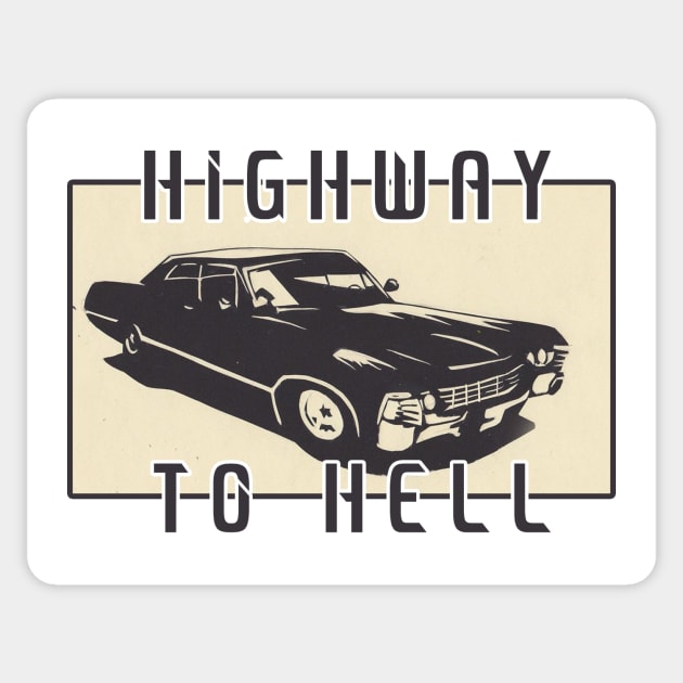 Highway to hell (Supernatural fan art) Sticker by NEFT PROJECT